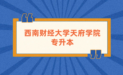 2024年西南财经大学天府学院专升本招生计划